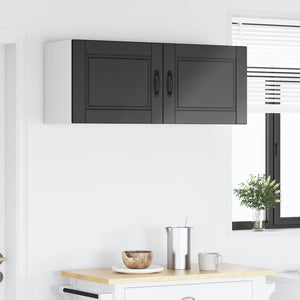 Köksskåp med hylla 2 pcs Svart 50 x 31 x 40 cm Konstruerat trä