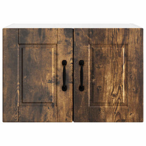 Köksskåp med dörr 2 pcs Rökt ek 60 x 31 x 40 cm Konstruerat trä