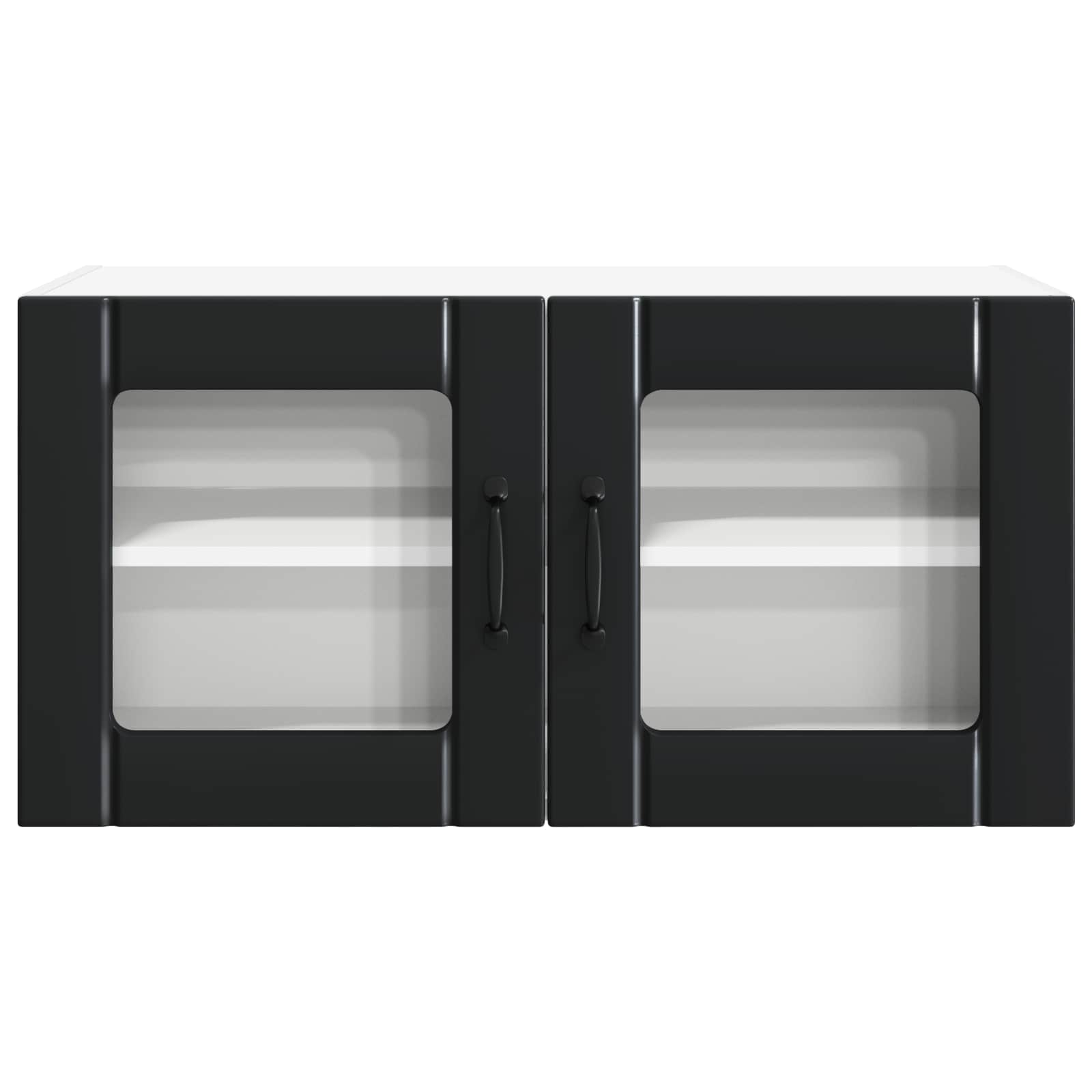 Köksskåp med hylla Svart 80 x 31 x 40 cm Konstruerat trä