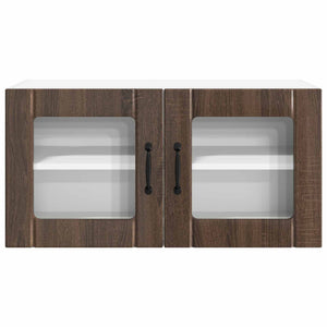 Köksskåp med hylla Brun Ek 80 x 31 x 40 cm Konstruerat trä