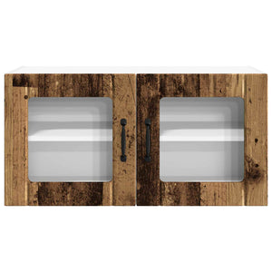 Köksskåp med hylla Gammalt trä 80 x 31 x 40 cm Konstruerat trä