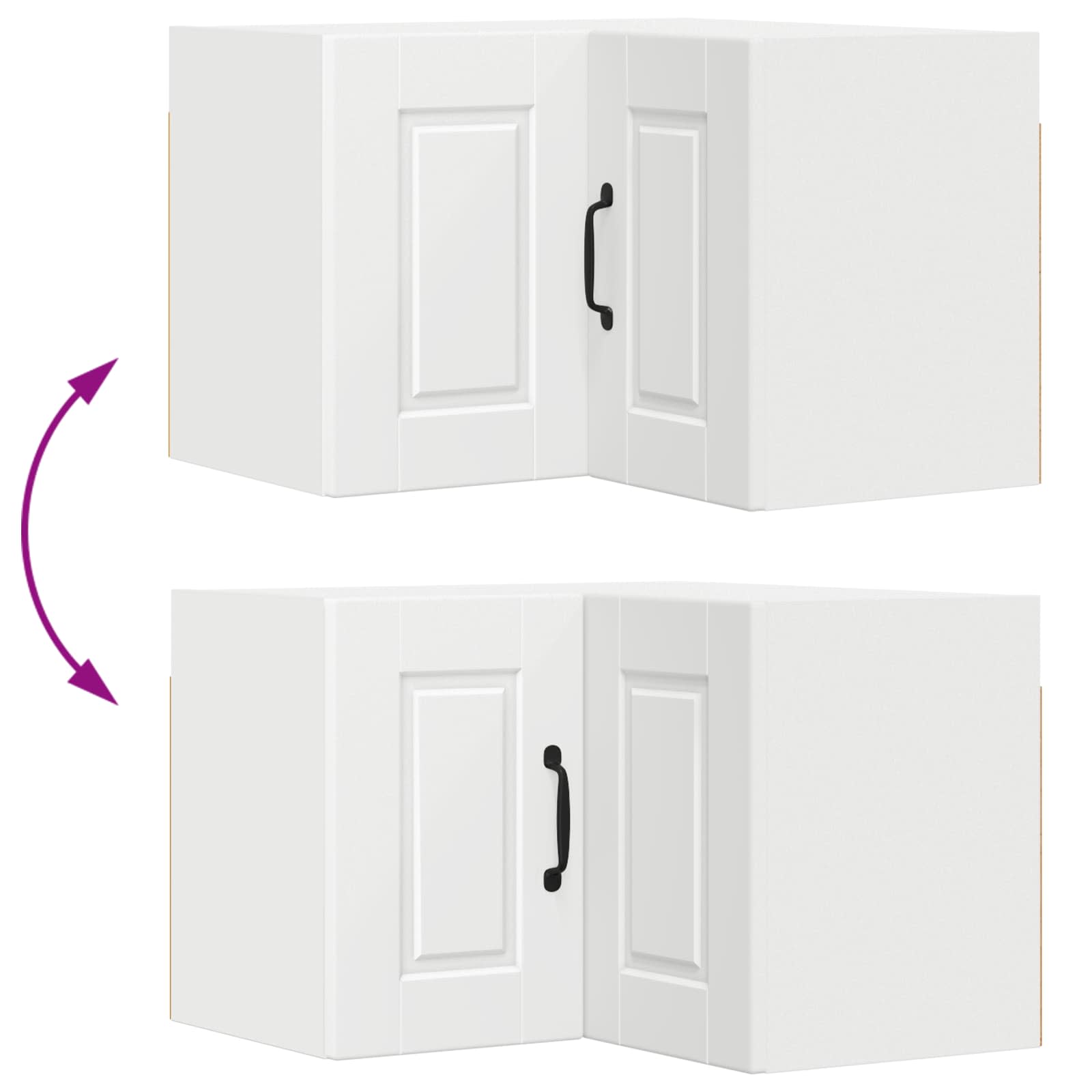 Köksskåp med hylla med dörr Vit 57 x 57 x 40 cm Konstruerat trä