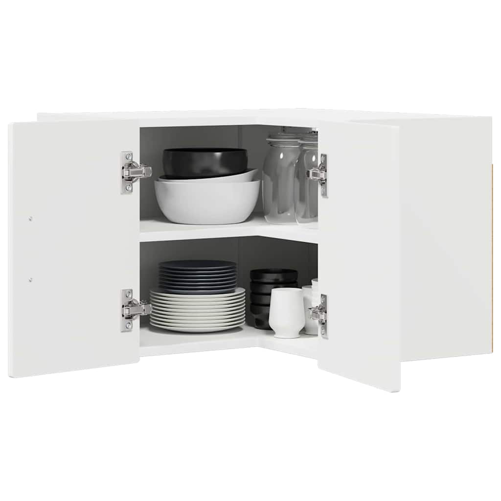 Köksskåp med hylla med dörr Vit 57 x 57 x 40 cm Konstruerat trä