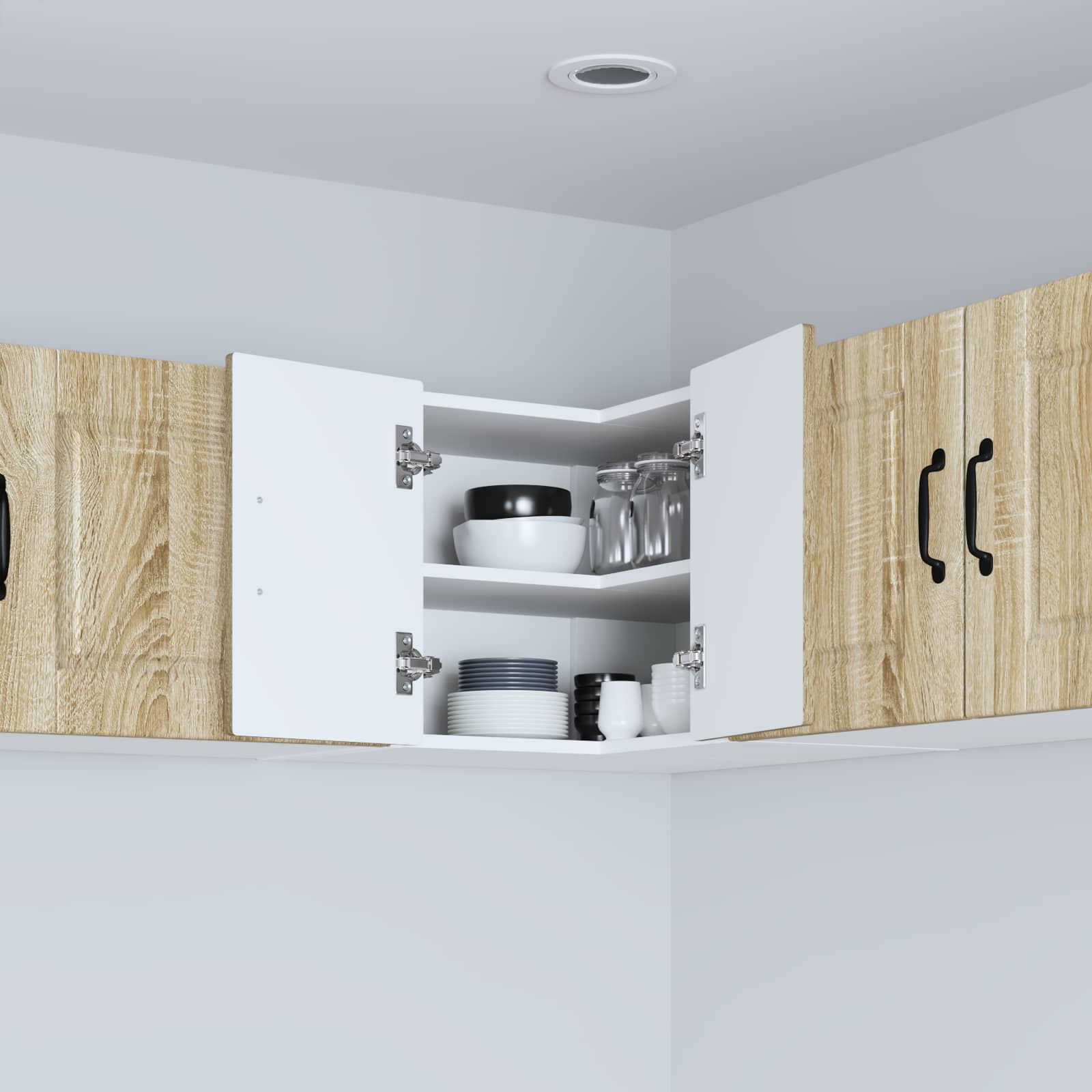 Köksskåp med hylla Sonoma-ek 57 x 57 x 40 cm Konstruerat trä