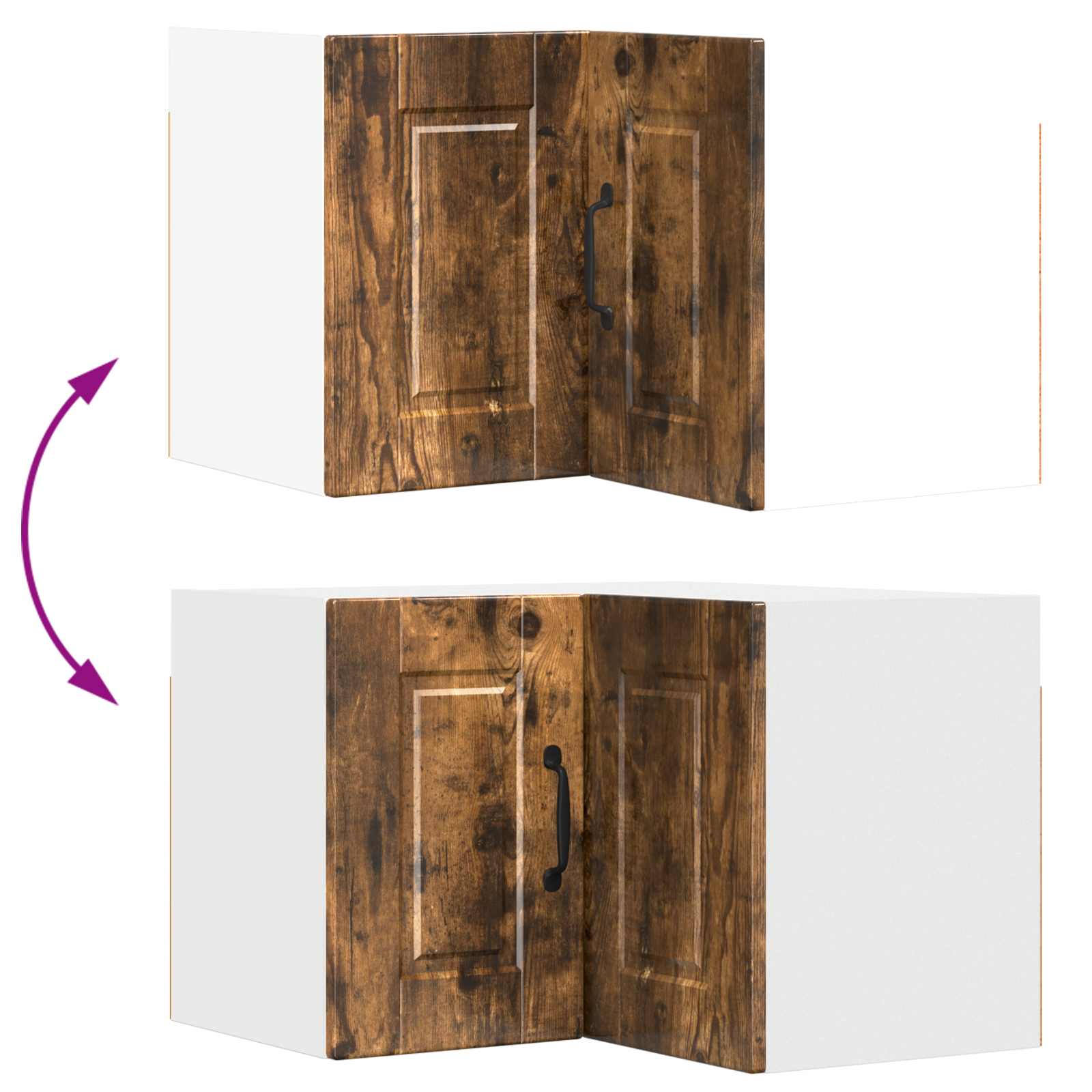 Köksskåp med hylla Rökt ek 57 x 57 x 40 cm Konstruerat trä