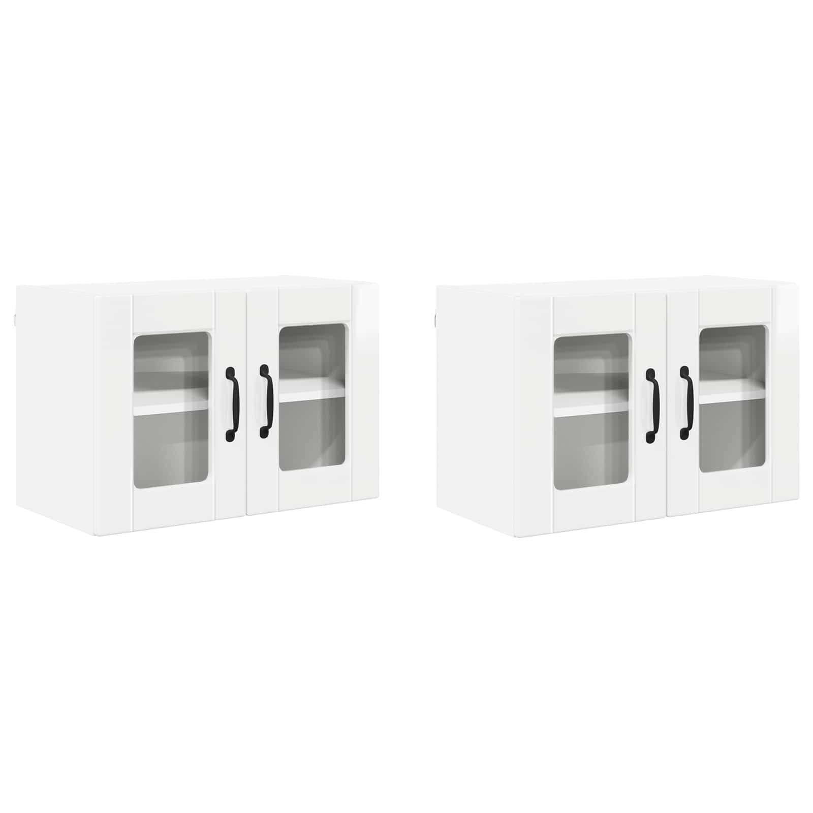 Köksskåp 2 pcs Högblanka vita 60 x 31 x 40 cm Konstruerat trä