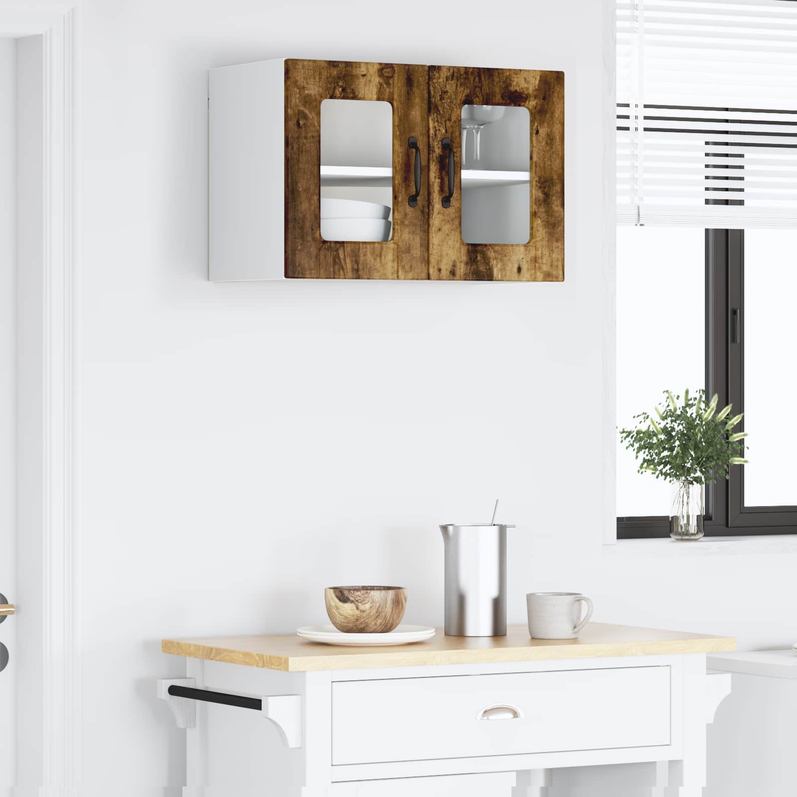 Köksskåp med hylla Rökt ek 60 x 31 x 40 cm Konstruerat trä