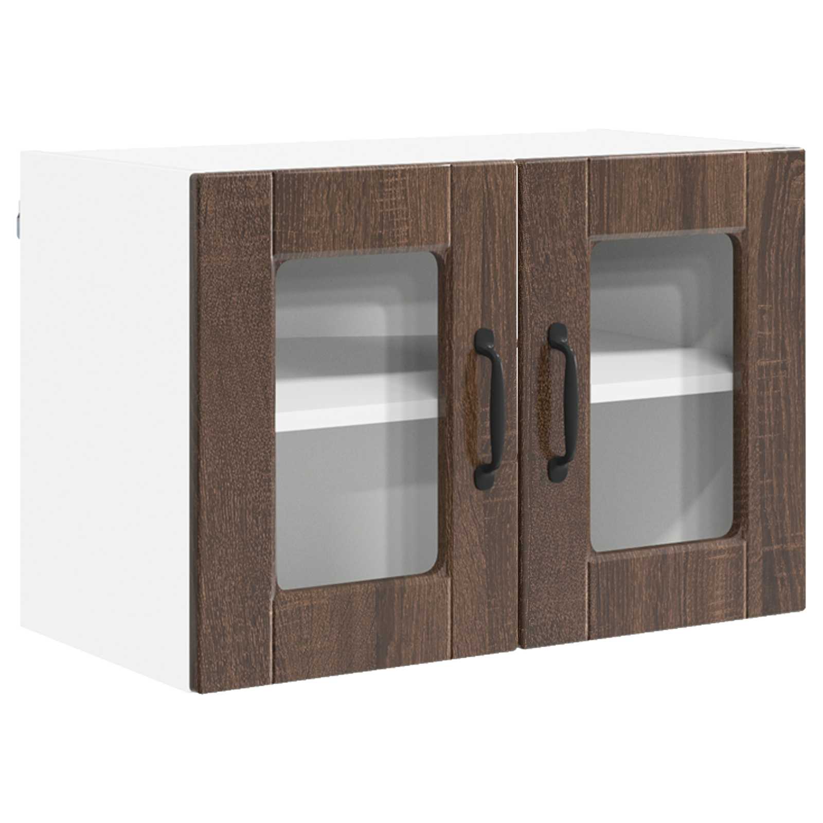 Köksskåp med dörr 2 pcs Brun Ek 60 x 31 x 40 cm Konstruerat trä