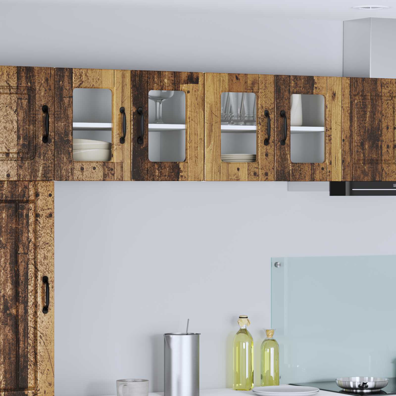 Köksskåp med hylla Gammalt trä 60 x 31 x 40 cm Konstruerat trä