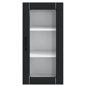 Köksskåp med hylla Svart 40 x 31 x 80 cm Konstruerat trä