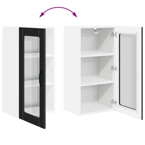 Köksskåp med hylla Svart 40 x 31 x 80 cm Konstruerat trä