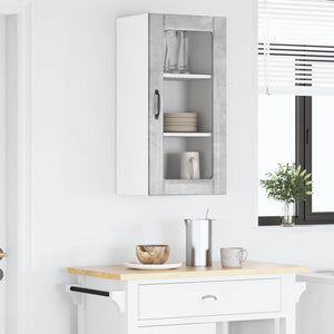 Köksskåp med hylla Betonggrå 40 x 31 x 80 cm Konstruerat trä