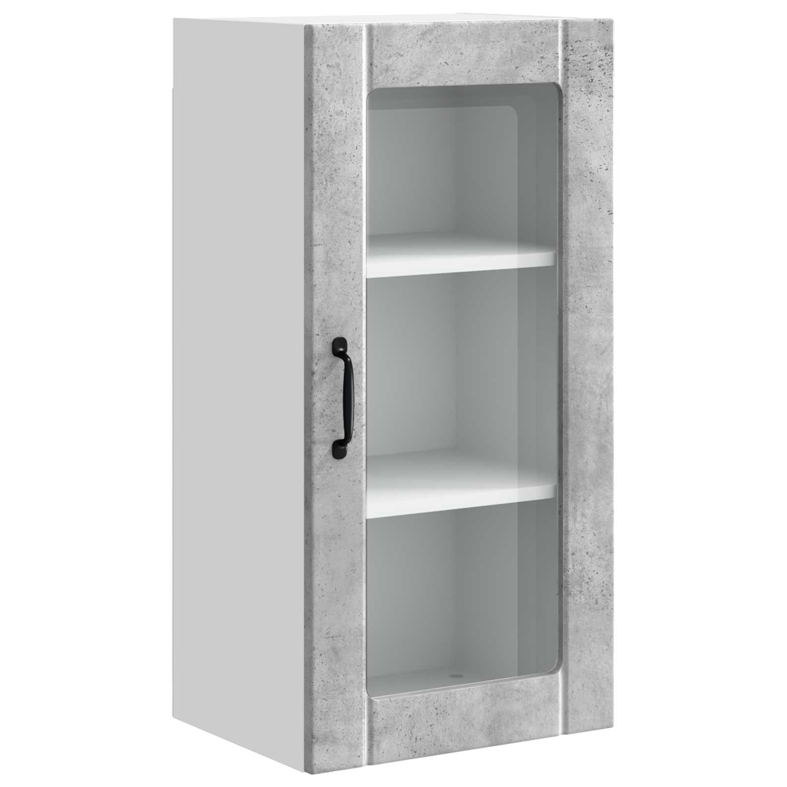 Köksskåp med hylla Betonggrå 40 x 31 x 80 cm Konstruerat trä