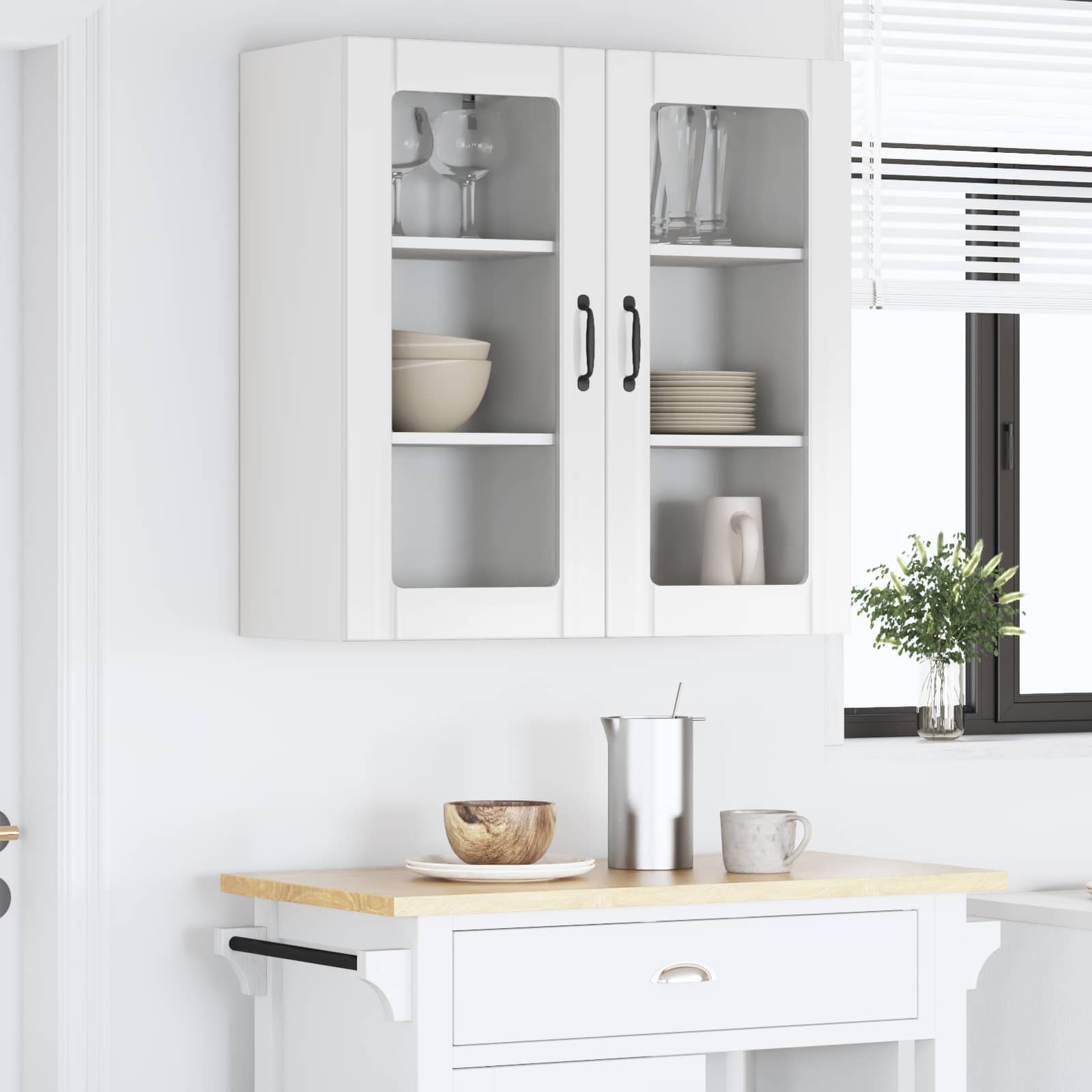 Köksskåp 2 pcs Högblanka vita 40 x 31 x 80 cm Konstruerat trä