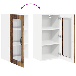 Köksskåp med hylla Gammalt trä 40 x 31 x 80 cm Konstruerat trä