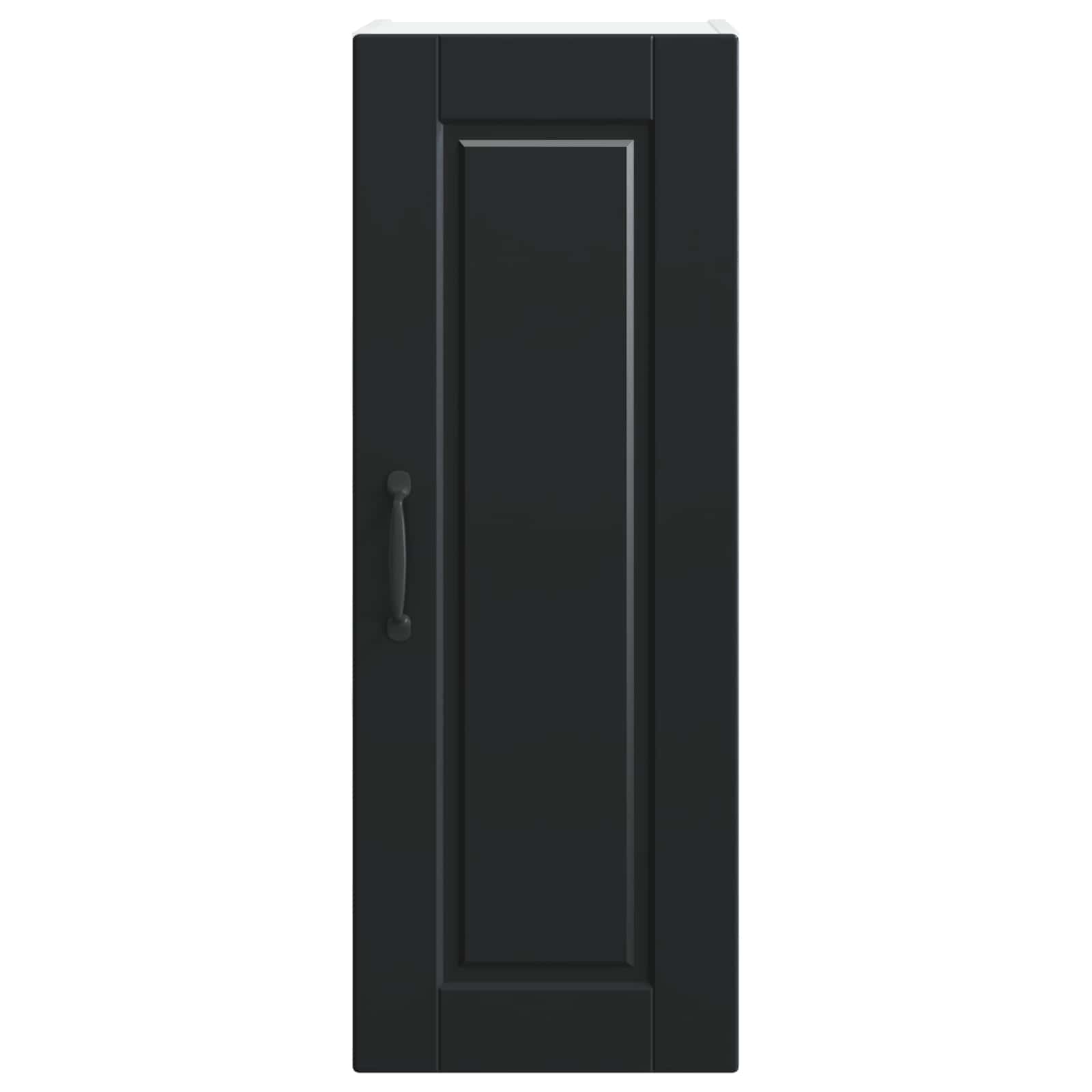 Köksskåp med hylla Svart 30 x 31 x 80 cm Konstruerat trä