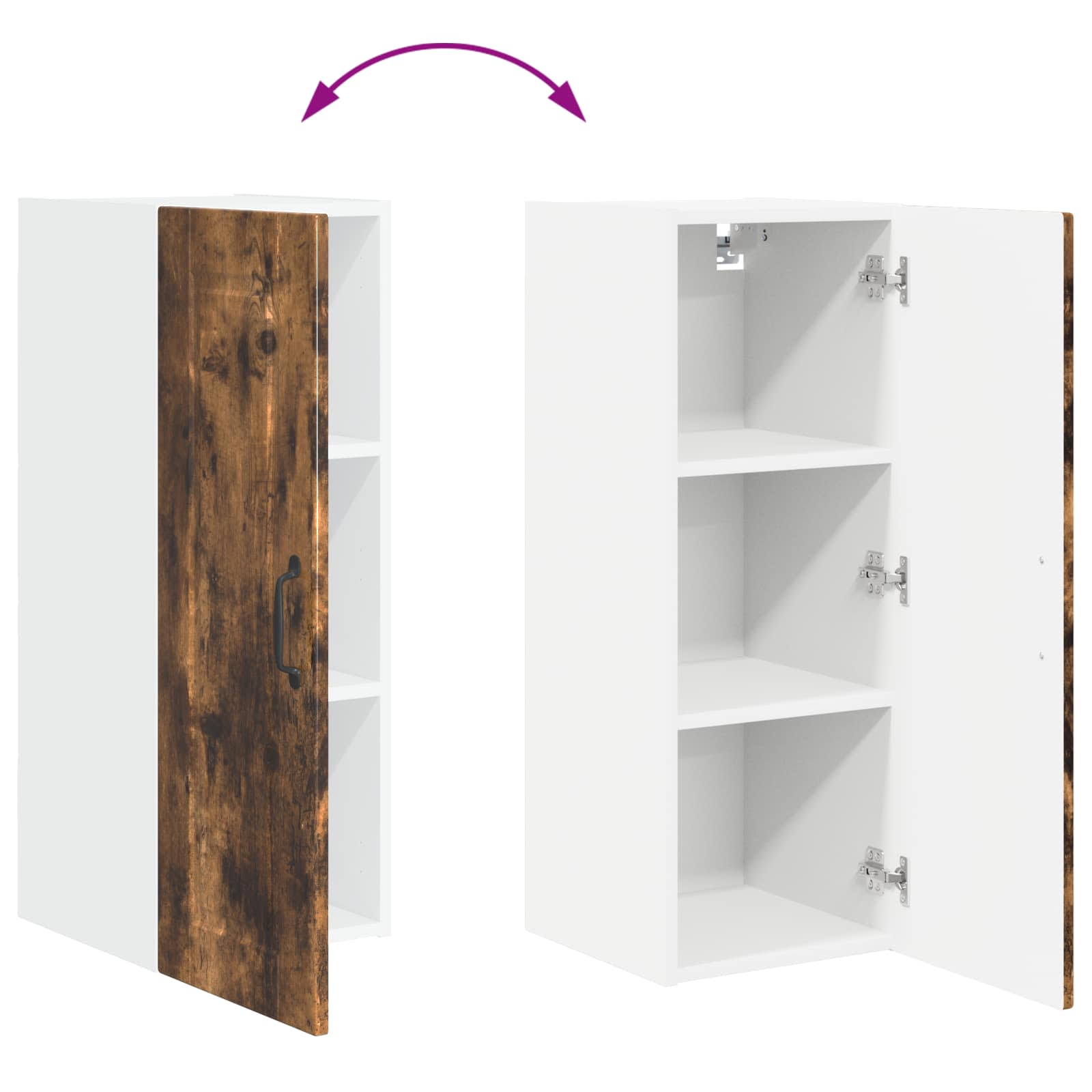 Köksskåp med hylla Rökt ek 30 x 31 x 80 cm Konstruerat trä