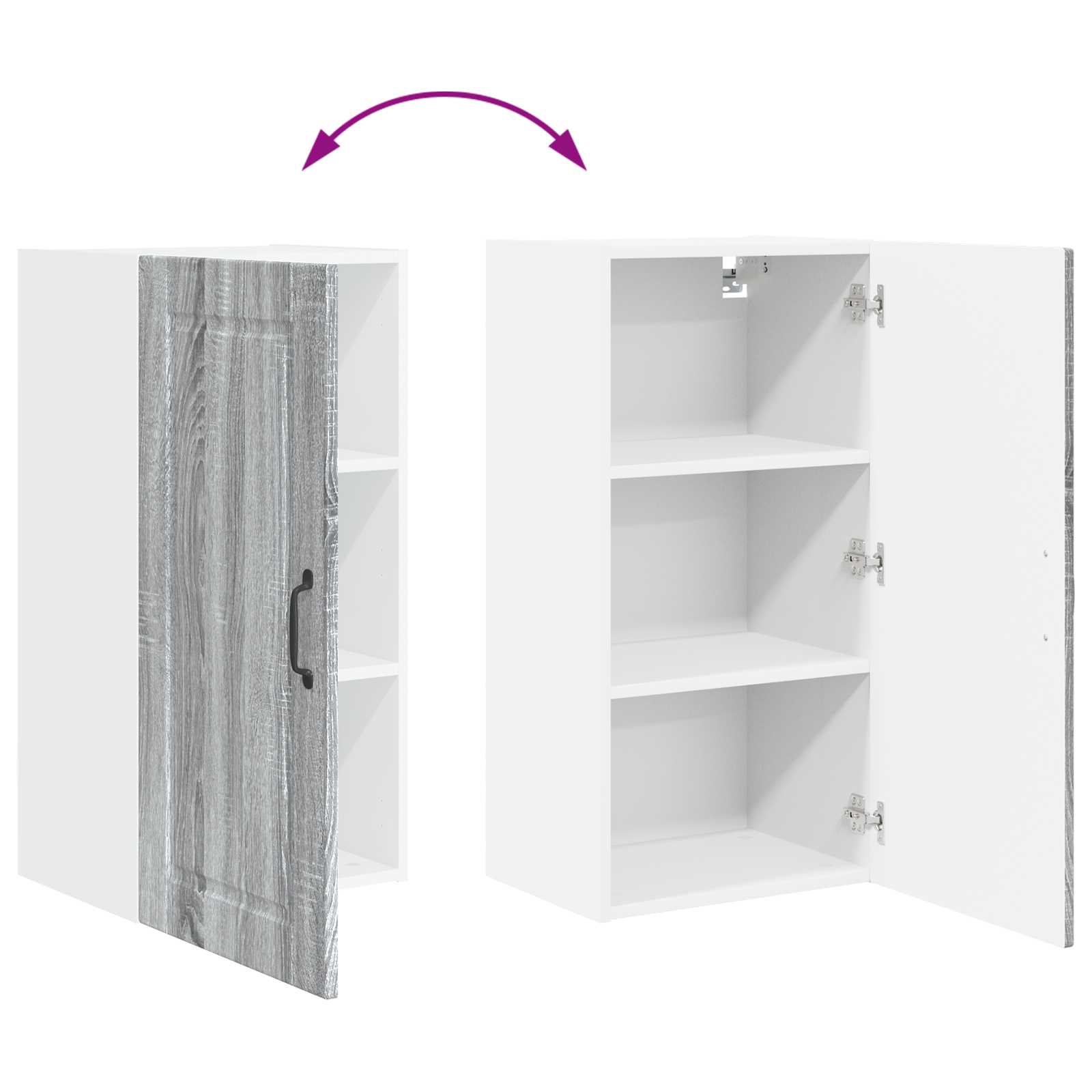 Köksskåp med hylla Grå Sonoma 40 x 31 x 80 cm Konstruerat trä