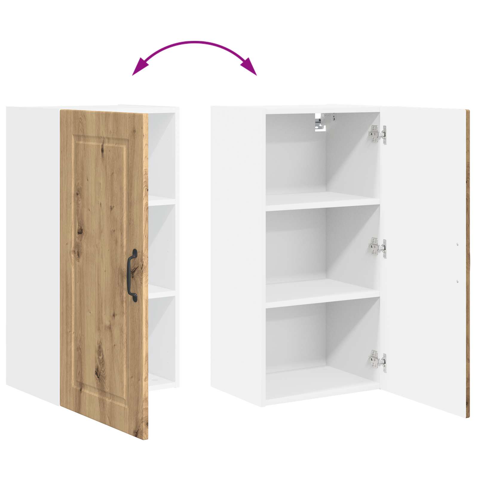 Köksskåp med hylla Artisan Ek 40 x 31 x 80 cm Konstruerat trä