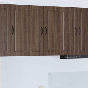 Köksskåp med hylla Brun Ek 60 x 31 x 80 cm Konstruerat trä