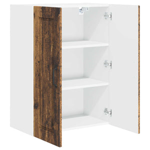 Köksskåp med hylla Gammalt trä 60 x 31 x 80 cm Konstruerat trä