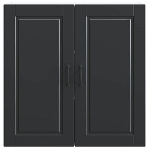 Köksskåp med hylla Svart 80 x 31 x 80 cm Konstruerat trä