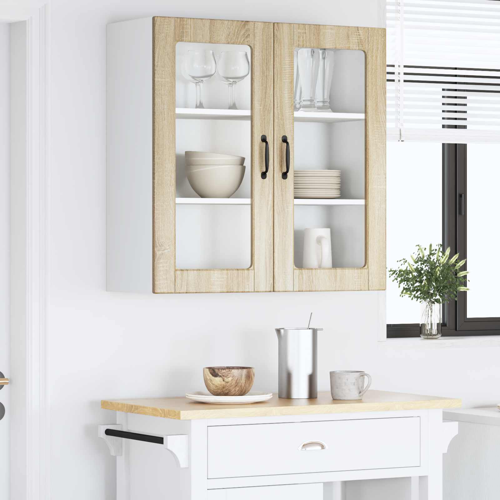 Köksskåp med hylla Sonoma-ek 80 x 31 x 80 cm Konstruerat trä