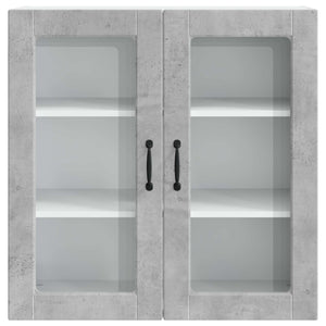 Köksskåp med hylla Betonggrå 80 x 31 x 80 cm Konstruerat trä