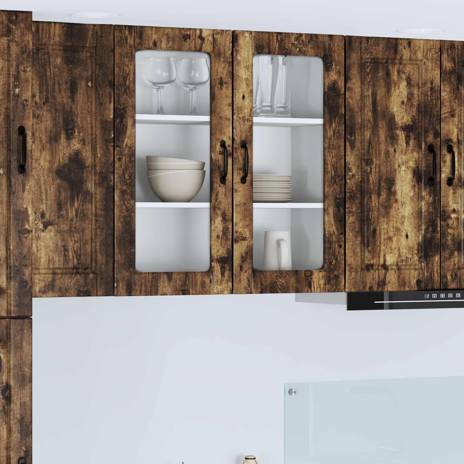 Köksskåp med hylla Rökt ek 80 x 31 x 80 cm Konstruerat trä