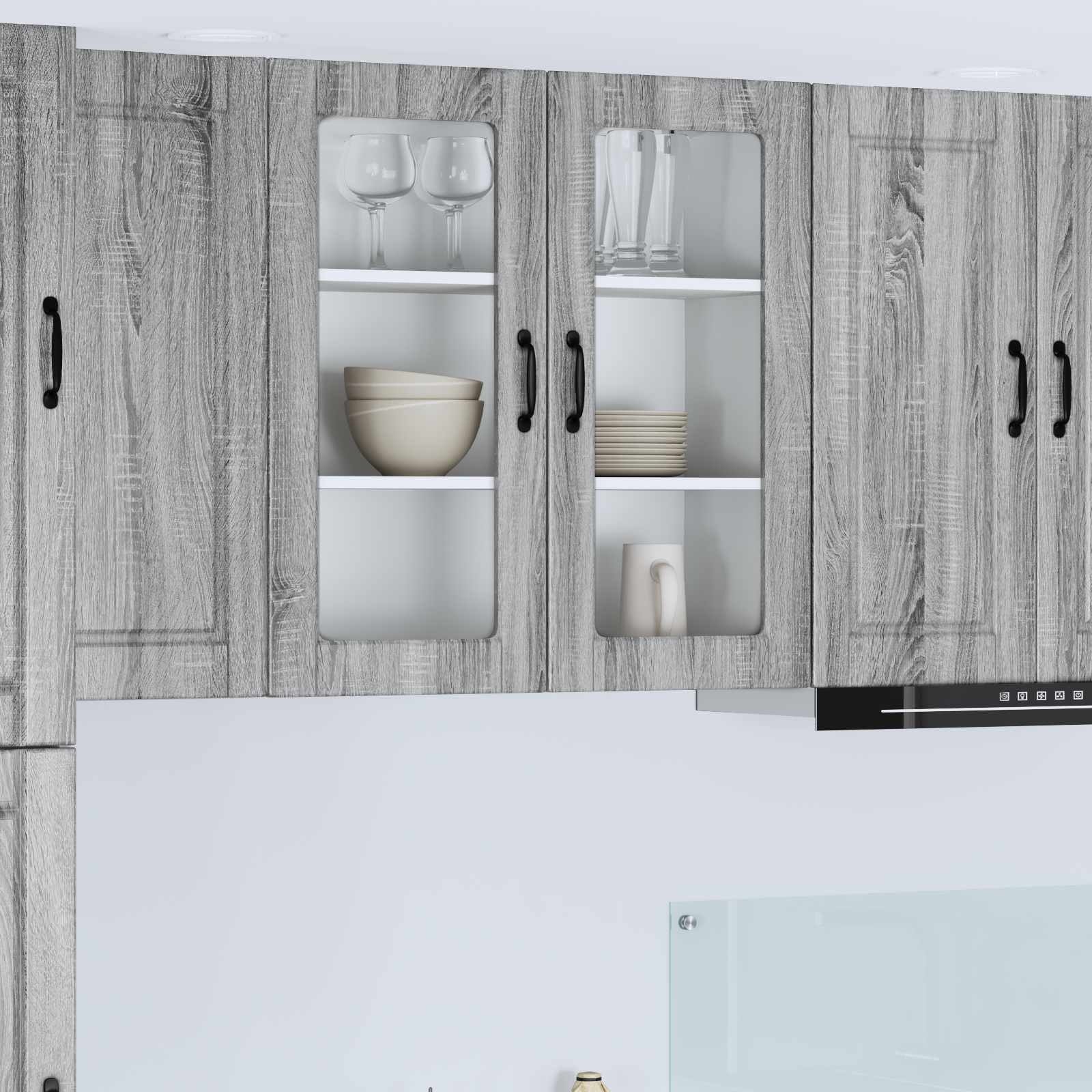 Köksskåp med hylla Grå Sonoma 80 x 31 x 80 cm Konstruerat trä