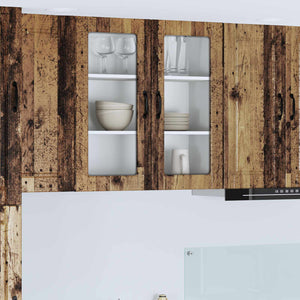 Köksskåp med hylla Gammalt trä 80 x 31 x 80 cm Konstruerat trä