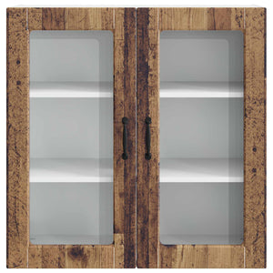 Köksskåp med hylla Gammalt trä 80 x 31 x 80 cm Konstruerat trä