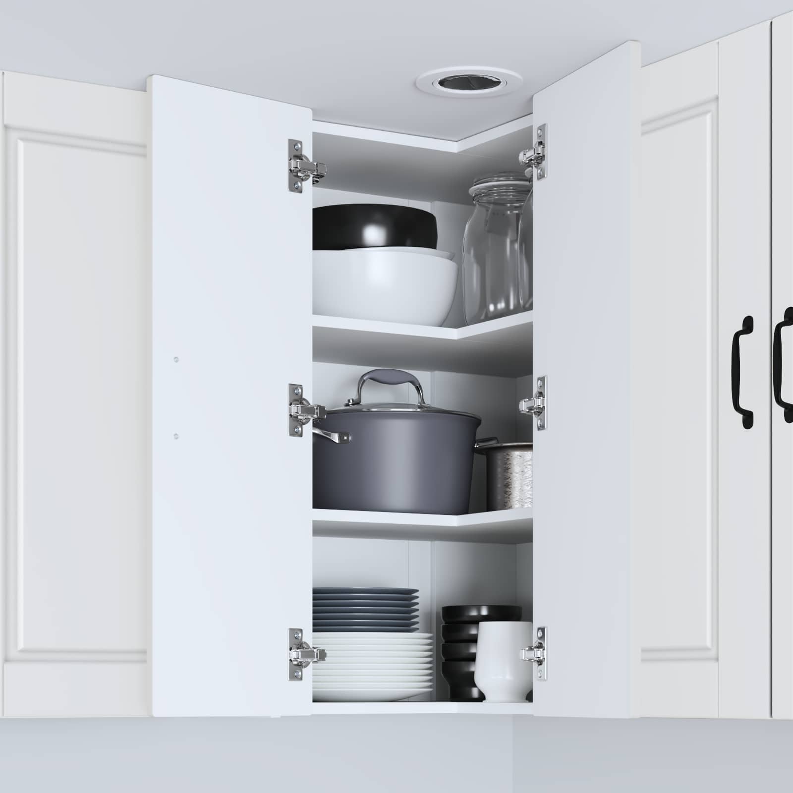 Köksskåp med hylla med dörr Vit 57 x 57 x 80 cm Konstruerat trä