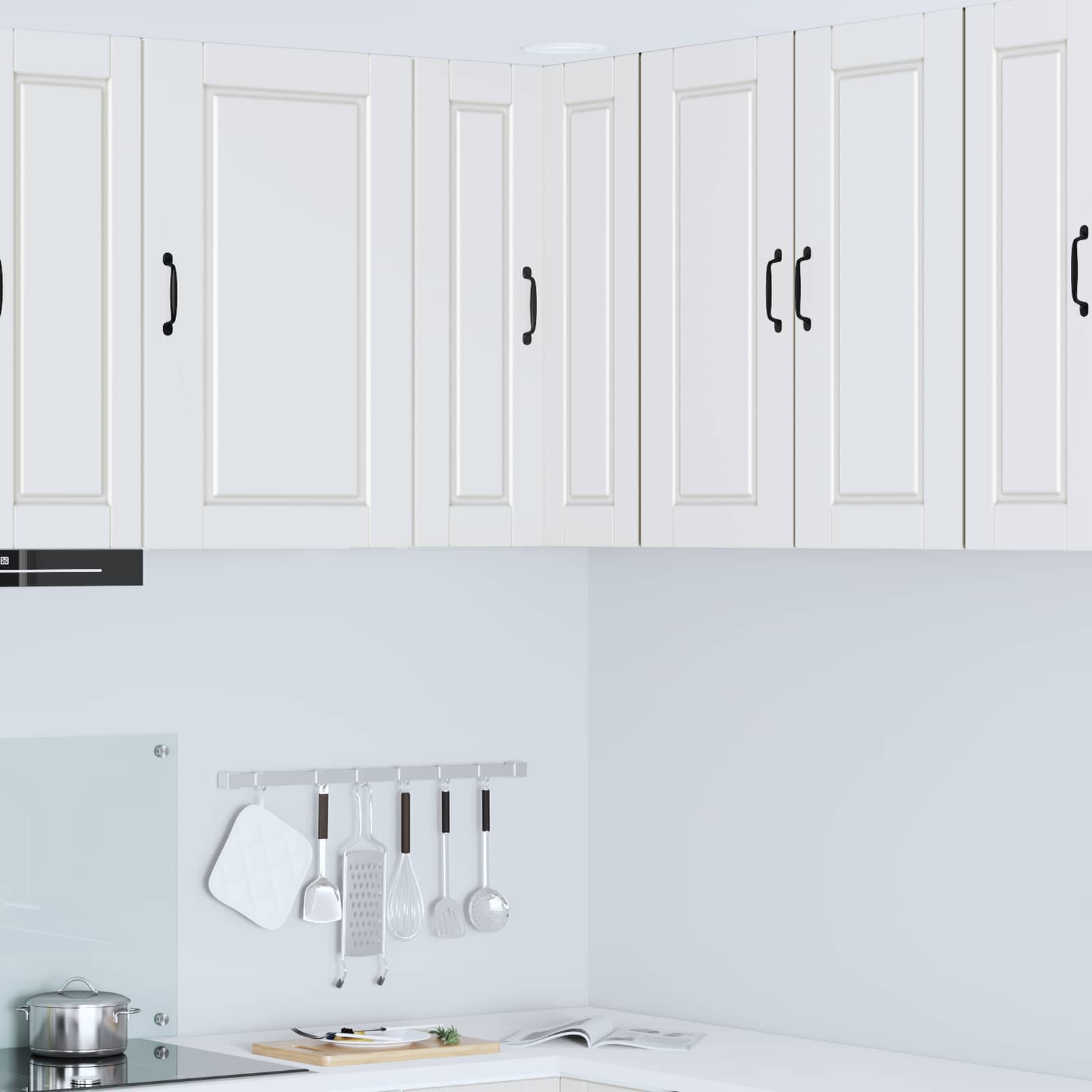 Köksskåp med hylla med dörr Vit 57 x 57 x 80 cm Konstruerat trä