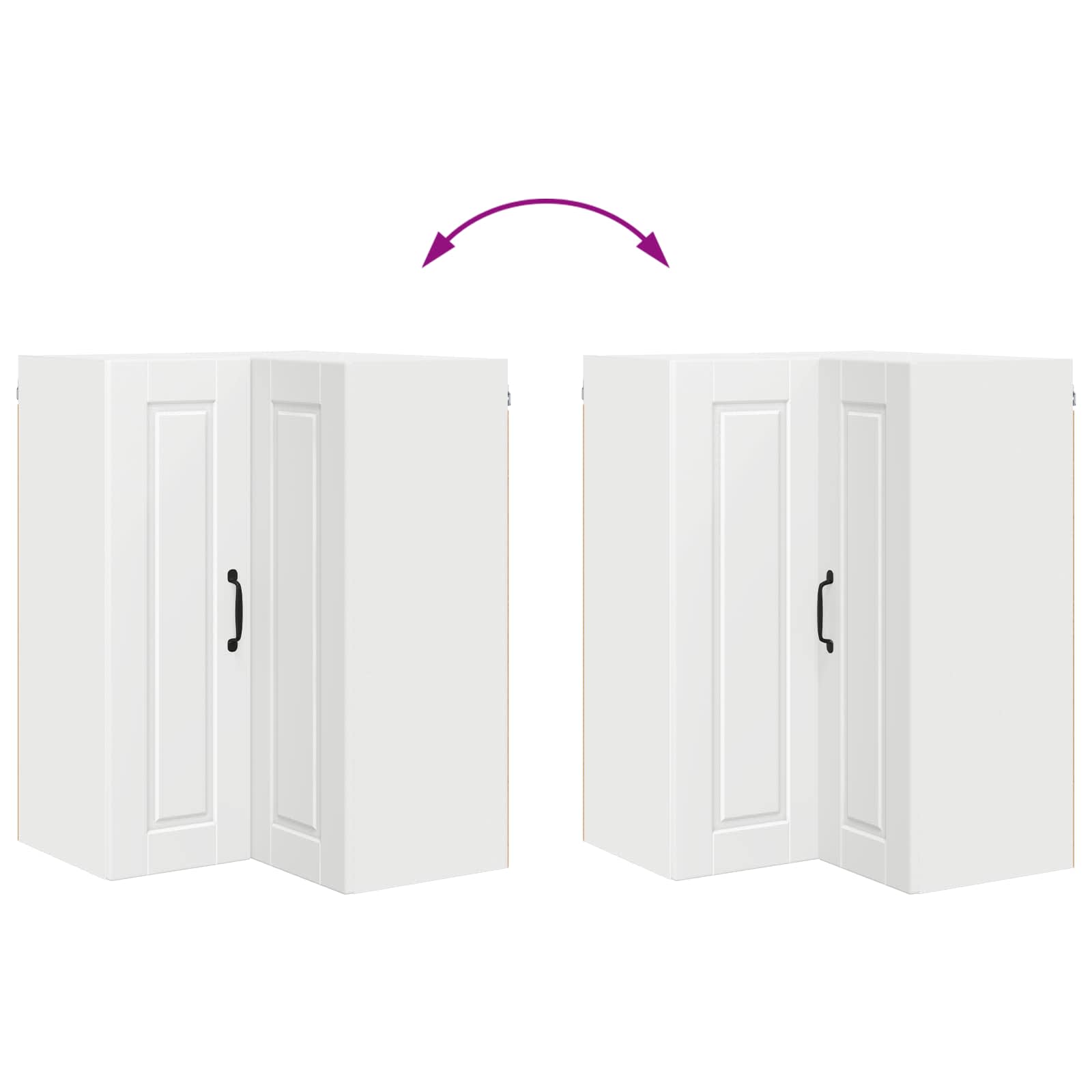 Köksskåp med hylla med dörr Vit 57 x 57 x 80 cm Konstruerat trä