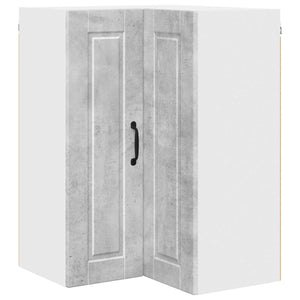 Köksskåp med hylla Betonggrå 57 x 57 x 80 cm Konstruerat trä