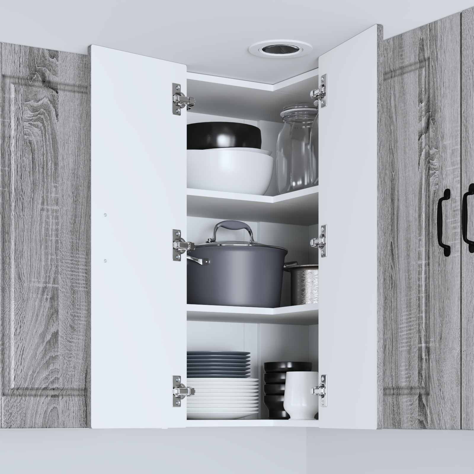 Köksskåp med hylla Grå Sonoma 57 x 57 x 80 cm Konstruerat trä