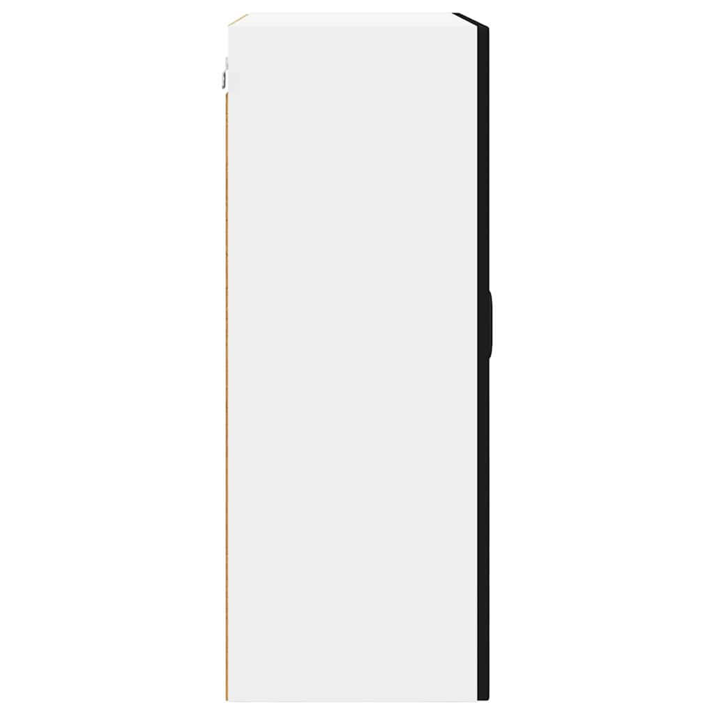 Köksskåp med hylla Svart 60 x 31 x 80 cm Konstruerat trä