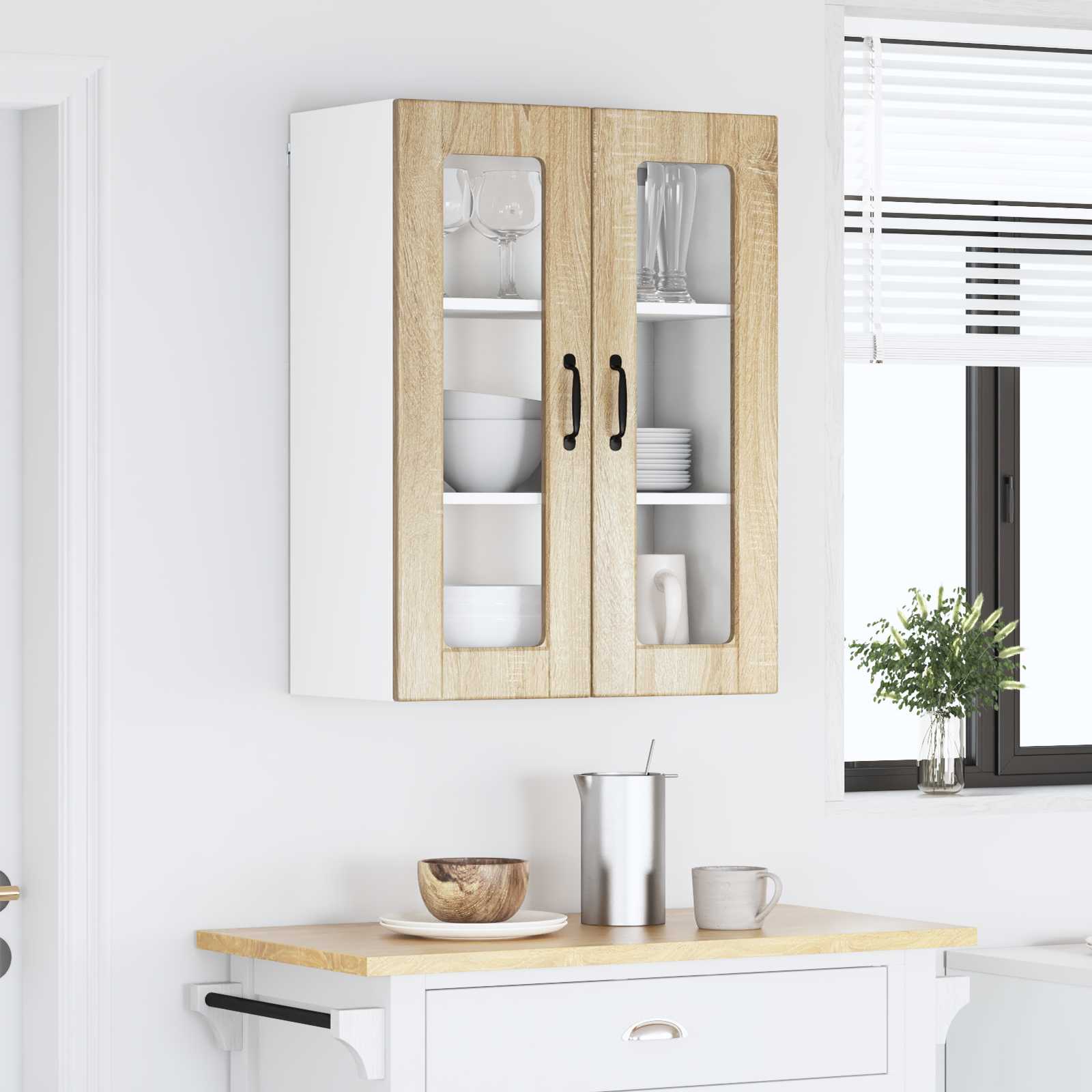 Köksskåp med hylla Sonoma-ek 60 x 31 x 80 cm Konstruerat trä