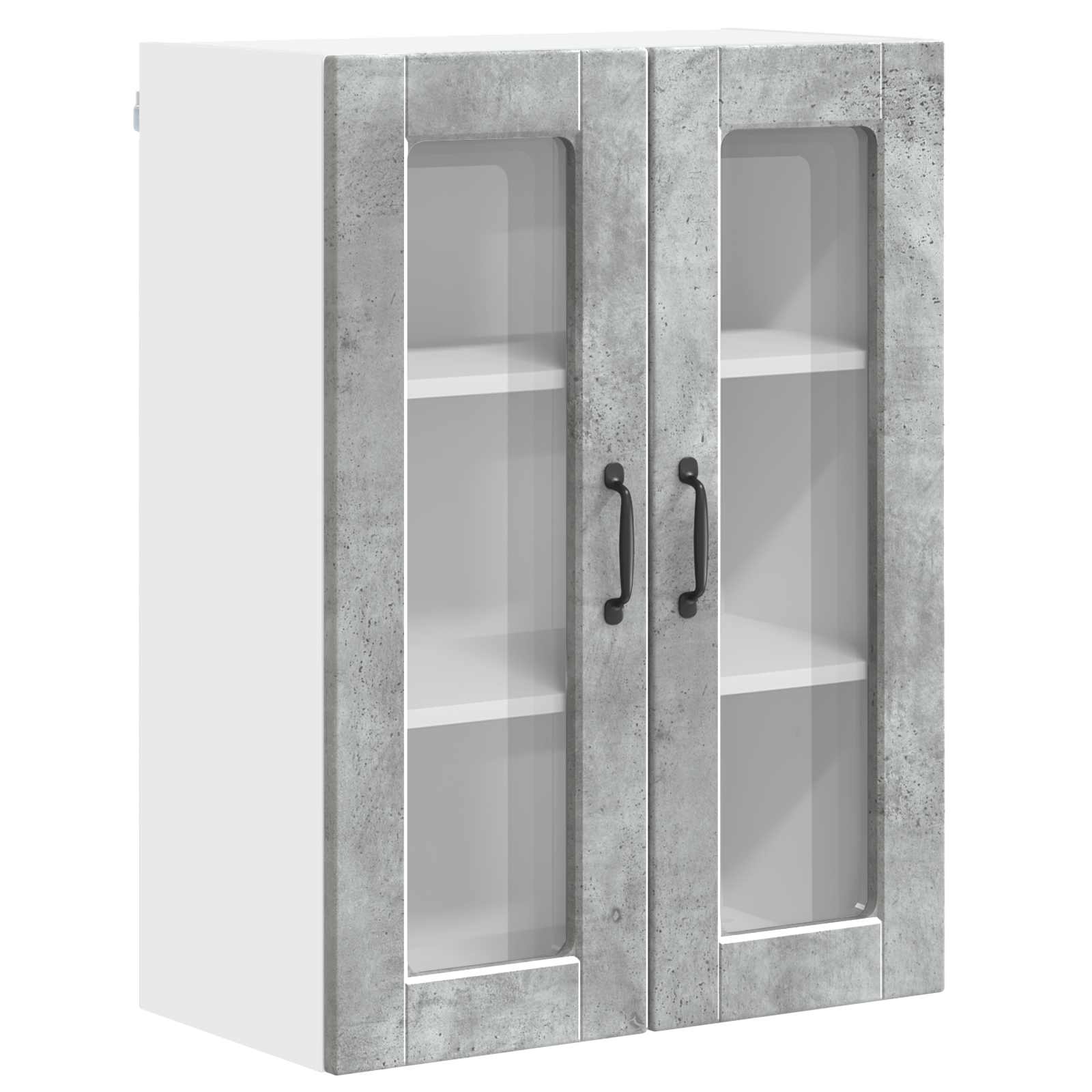 Köksskåp med hylla Betonggrå 60 x 31 x 80 cm Konstruerat trä