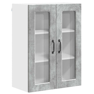 Köksskåp med hylla Betonggrå 60 x 31 x 80 cm Konstruerat trä