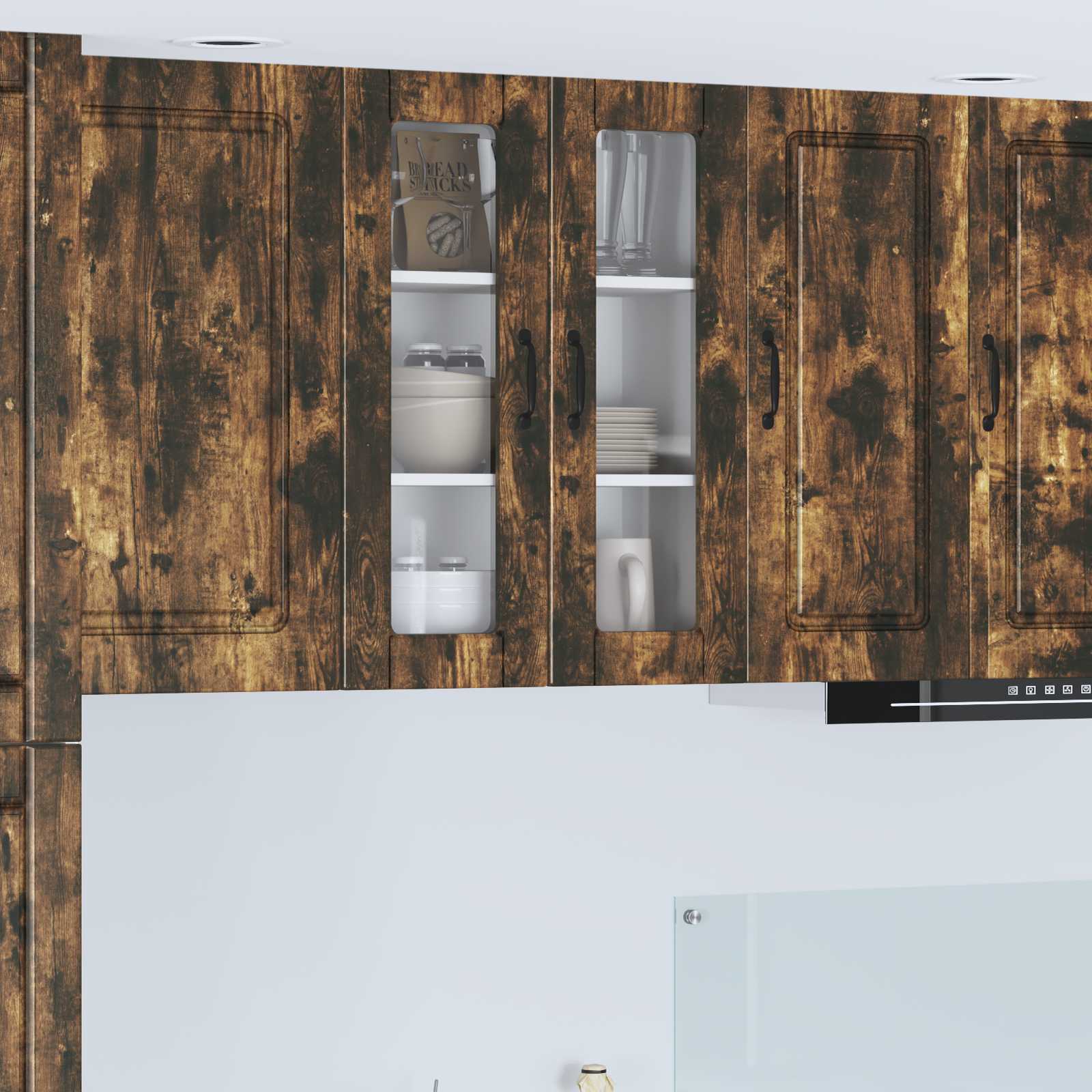 Köksskåp med hylla Rökt ek 60 x 31 x 80 cm Konstruerat trä