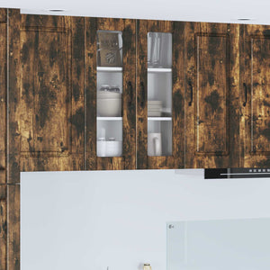 Köksskåp med hylla Rökt ek 60 x 31 x 80 cm Konstruerat trä