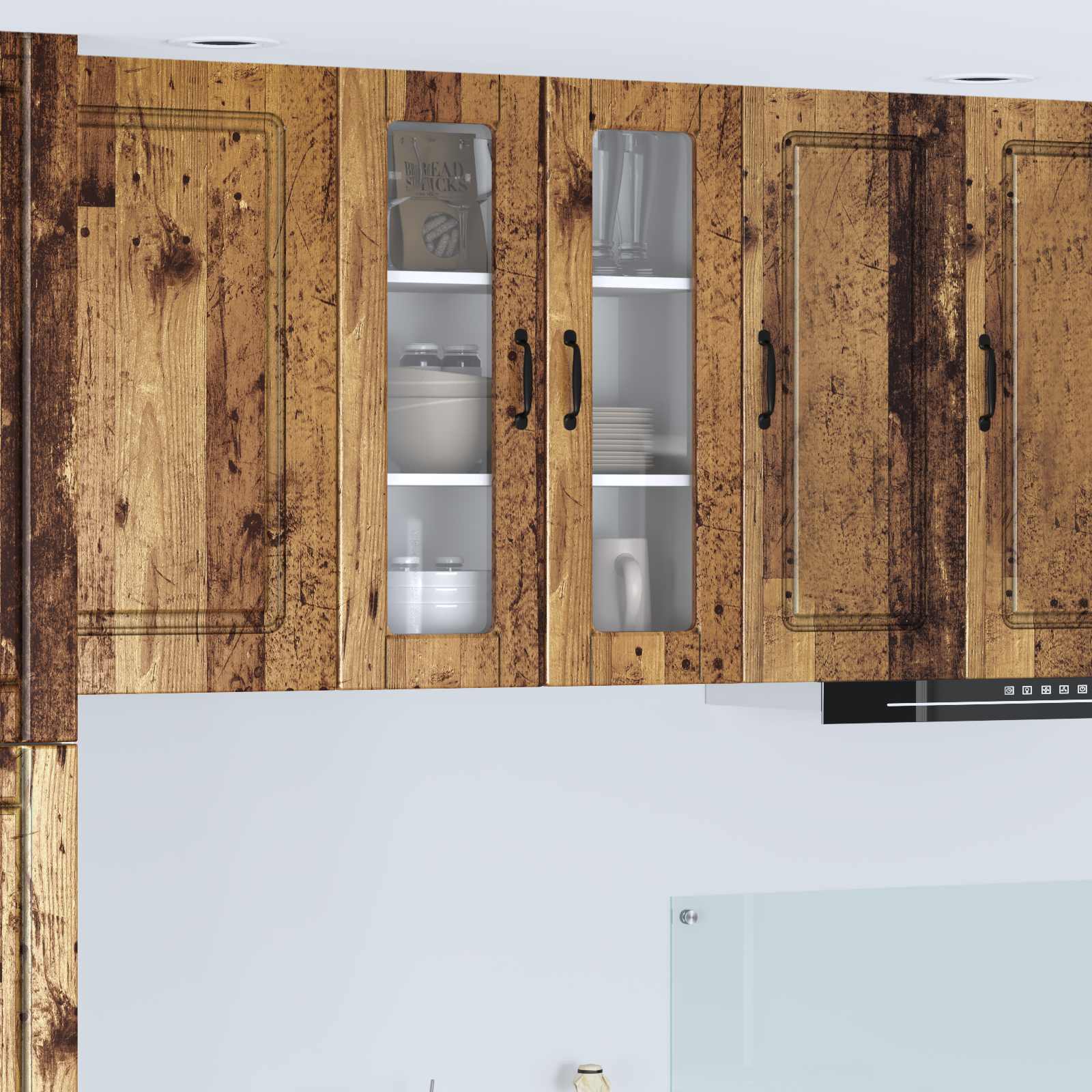 Köksskåp med hylla Gammalt trä 60 x 31 x 80 cm Konstruerat trä