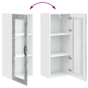 Köksskåp med hylla Betonggrå 40 x 31 x 100 cm Konstruerat trä