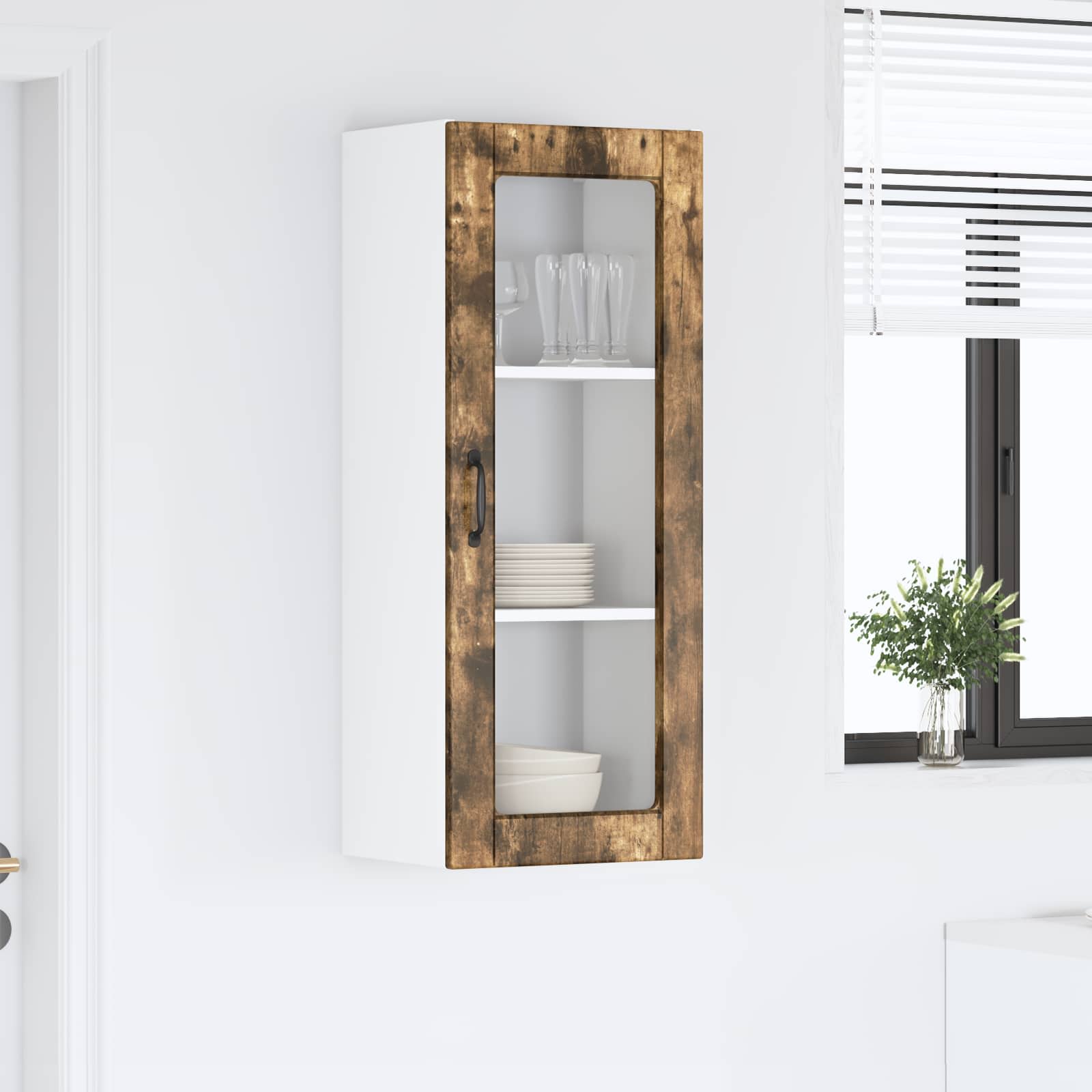 Köksskåp med hylla Rökt ek 40 x 31 x 100 cm Konstruerat trä