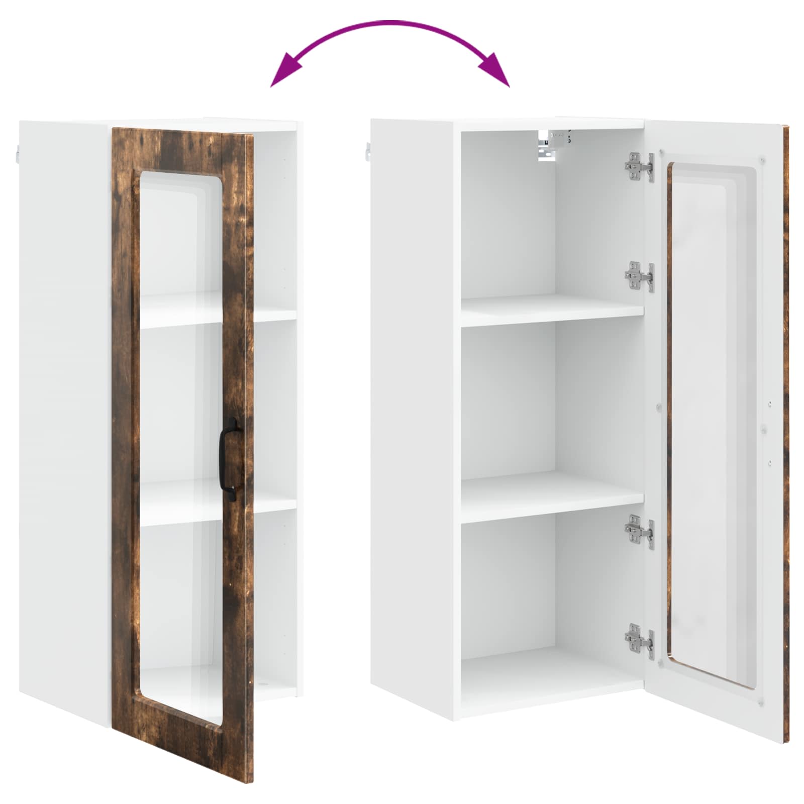 Köksskåp med hylla Rökt ek 40 x 31 x 100 cm Konstruerat trä