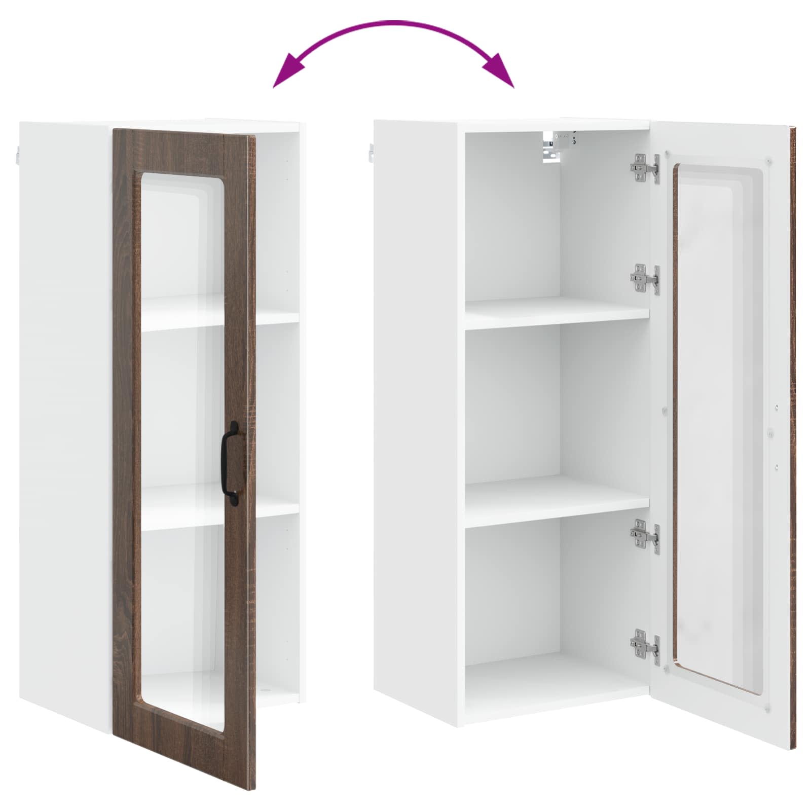 Köksskåp med hylla Brun Ek 40 x 31 x 100 cm Konstruerat trä