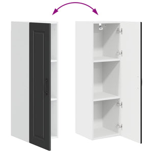 Köksskåp med hylla Svart 30 x 31 x 100 cm Konstruerat trä