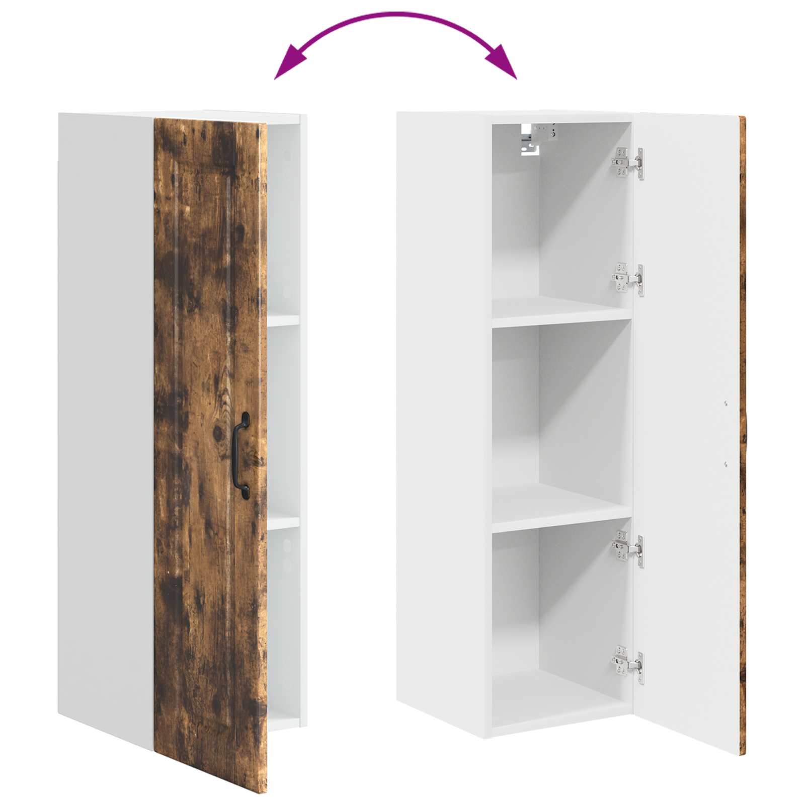 Köksskåp med hylla Rökt ek 30 x 31 x 100 cm Konstruerat trä